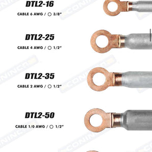 TERMINAL BIMETALICO SENCILLA #4/0 AWG OJO 1/2" #DTL2-120